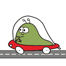 alien car slug driving drive
