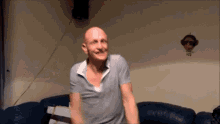 Crazy Bald Guy Bounce To The Ounce GIF - Crazy Bald Guy Bounce To The Ounce Dance GIFs