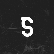 a black background with the letter s in white