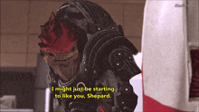a video game character says i might just be starting to like you