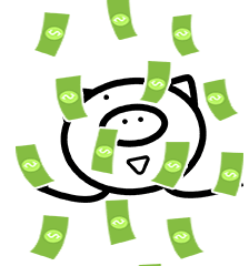 Money Rain Piggy Sticker - Money Rain Piggy Lots Of Money Stickers