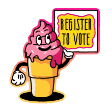 ice cream vote register to vote voting registered