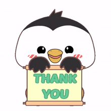 cute penguin thx thank you thankful