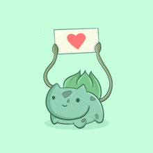 Bulbasaur Love GIF - Bulbasaur Love Heart GIFs