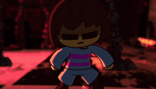 a cartoon drawing of a monster with a purple head and a green body