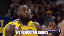 a basketball player says wt hell lebron james