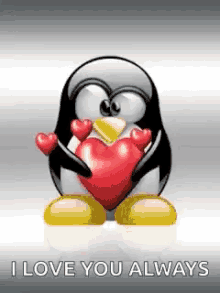 I Love You Always Penguin GIF - I Love You Always Penguin Heart GIFs