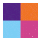 four squares of different colors are arranged in a grid