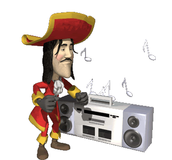 Pirate Dance Sticker - Pirate Dance Music Stickers