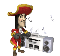 Pirate Dance Sticker - Pirate Dance Music Stickers
