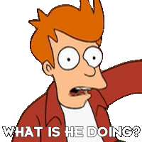 What Is He Doing Philip J Fry Sticker - What Is He Doing Philip J Fry Futurama Stickers