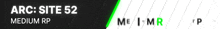 a banner that says arc site 52 medium rp in white letters