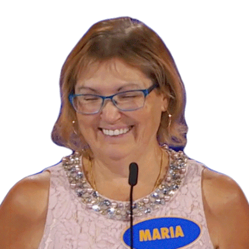 Smiling Maria Sticker - Smiling Maria Family Feud Canada Stickers