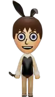 a cartoon character with bunny ears and a knife