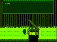 a screenshot of a video game with a green box that says yo