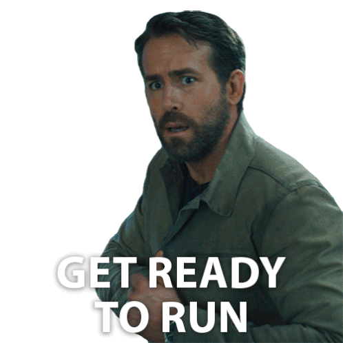 Get Ready To Run Adam Sticker - Get Ready To Run Adam Ryan Reynolds Stickers