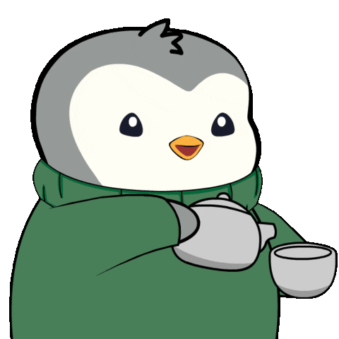 Pudgy Pudgypenguin Sticker - Pudgy Pudgypenguin Coffee Stickers