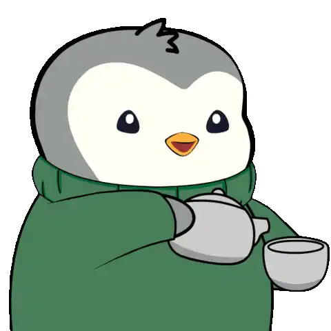 Pudgy Pudgypenguin Sticker - Pudgy Pudgypenguin Coffee Stickers