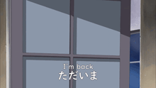 a man standing in front of a door that says i 'm back on it