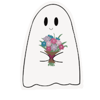 Ghost Flowers Sticker - Ghost Flowers Stickers