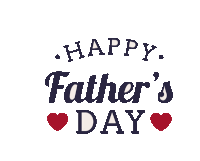 a happy father 's day greeting card with hearts