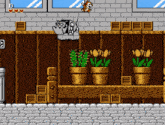 a video game screen shows a chipmunk standing on a ledge