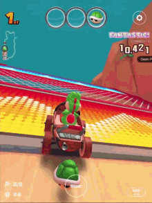 Mario Kart Tour Yoshi GIF - Mario Kart Tour Yoshi Finish GIFs