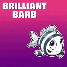 a poster with a fish and the words brilliant barb on it