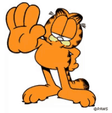 Pare Garfield GIF - Garfield No Stop GIFs