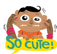 Pulling Cute Boy'S Cheeks Sticker - Modern Parivar So Cute Baby Boy Stickers