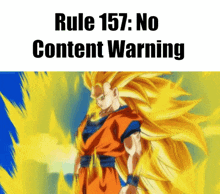Content Warning Goku GIF