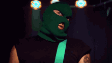 Shrug Intruder Green GIF - Shrug Intruder Green Masked Intruder GIFs