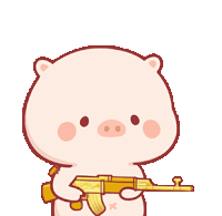 Gun Pig Sticker - Gun Pig Ak47 Stickers
