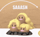 the word saaash that is on a cartoon character