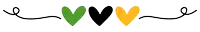a yellow green and black heart with a swirl around them