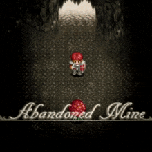 a video game called abandoned mine is being played on a computer