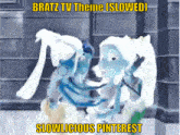 the bratz tv theme is slowed and slowlicious pinterest is written below it