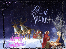 Let It Snow Merry Christmas GIF - Let It Snow Merry Christmas Nativity GIFs