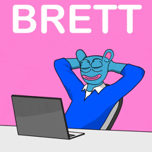 Brett Laptop GIF - Brett Laptop Relax GIFs