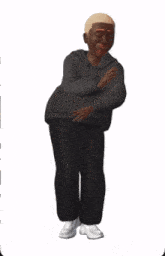 a man with a mask on his face is dancing