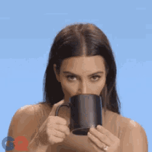 No Comment GIF - Drink Kim Kardashian Gq GIFs