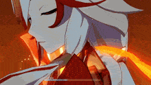 a close up of a cartoon character with a loading bar below her