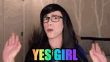 Yes Girl Eyeglasses GIF - Yes Girl Eyeglasses Go Girl GIFs