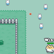 a video game with rabbits and the word wisp