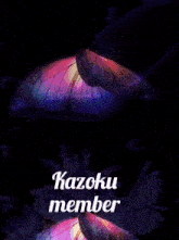 a picture of a woman with kazoku member written on it