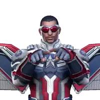 a man in a red white and blue superhero costume with a star on his chest