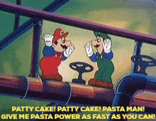 Super Mario Bros Patty Cake Patty Cake Pasta Man GIF - Super Mario Bros Patty Cake Patty Cake Pasta Man Give Me Pasta Power As Fast As You Can GIFs