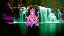 Jai Sh Ganesh Colorful GIF - Jai Sh Ganesh Colorful Waterfalls GIFs