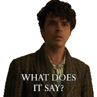 a man wearing a robe is asking what does it say