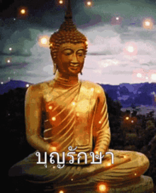 lord buddha statue sparkle